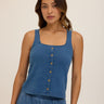 Jamila Indigo Jersey Tank Womens Tops Tanks Threads 4 Thought 
