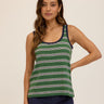 Madelena Tripoli Stripe Textured Slub Jersey Tank Threads 4 Thought 