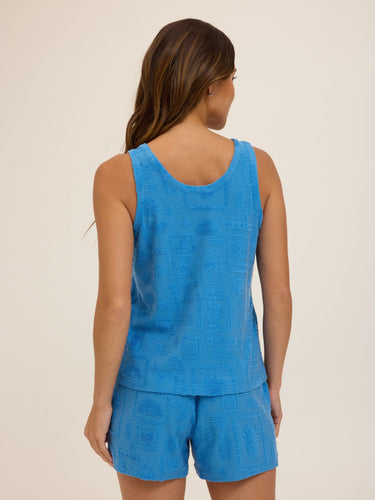 Kassie Vacay Vibes Jacquard Terry Tank Womens Tops Tanks Threads 4 Thought 