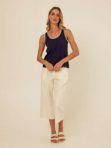 Genevieve Novelty Stitch Eco Jersey Tank Threads 4 Thought 