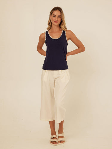 Genevieve Novelty Stitch Eco Jersey Tank Threads 4 Thought 