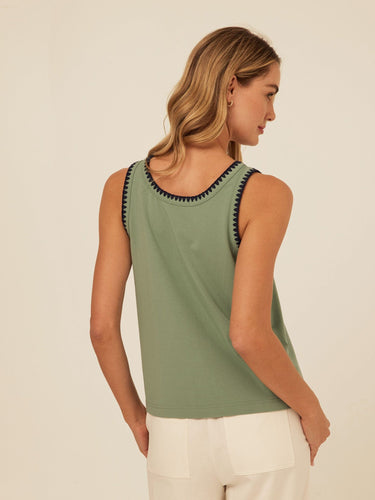Genevieve Novelty Stitch Eco Jersey Tank Threads 4 Thought 