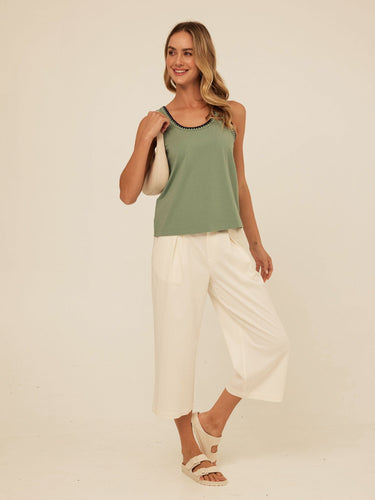 Genevieve Novelty Stitch Eco Jersey Tank Threads 4 Thought 