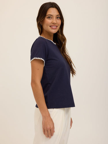 Ginny Novelty Stitch Eco Jersey Tee Threads 4 Thought 