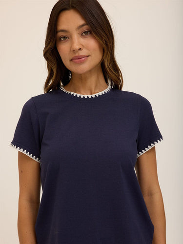 Ginny Novelty Stitch Eco Jersey Tee Threads 4 Thought 