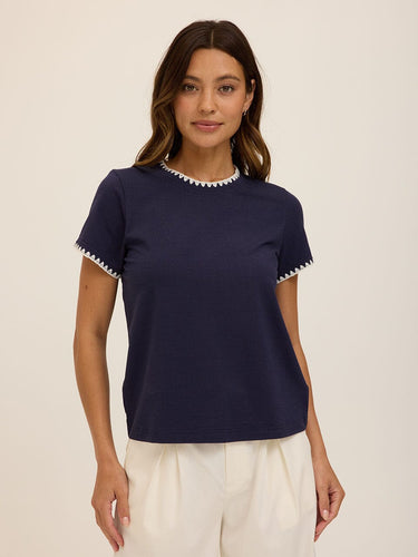 Ginny Novelty Stitch Eco Jersey Tee Threads 4 Thought 