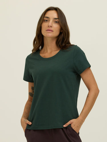 Emmy Essential Jersey Crew Tee Womens Tops Short Tee Threads 4 Thought 