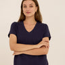 Aria Organic Cotton V-Neck Tee Womens Tops Short Tee Threads 4 Thought 
