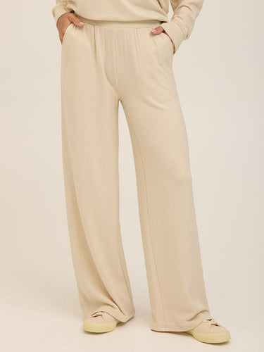Esmeralda Feather Fleece Wide Leg Pant Womens Bottoms Sweatpants Threads 4 Thought 