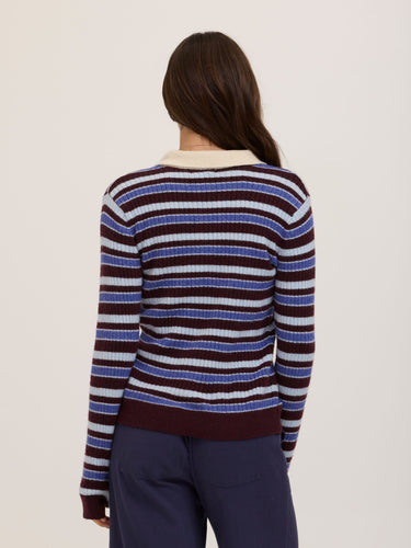 Kimmy Sonoma Stripe Cozy Rib Knit Sweater Womens Outerwear Sweater Threads 4 Thought 