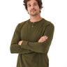 Baseline Long Sleeve Triblend Henley Mens Tops Tshirt Long Henley Threads 4 Thought 
