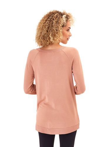 Leanna Feather Fleece Tunic Womens Outerwear Sweatshirt Threads 4 Thought 
