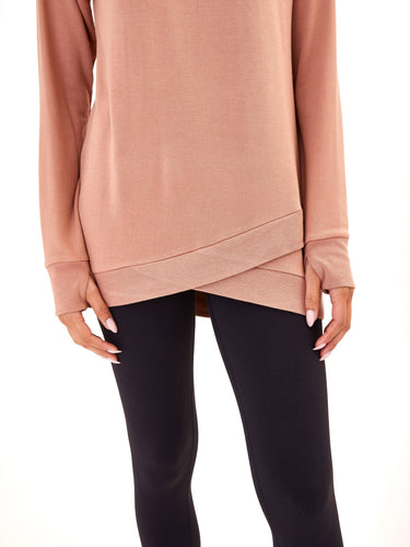 Leanna Feather Fleece Tunic Womens Outerwear Sweatshirt Threads 4 Thought 