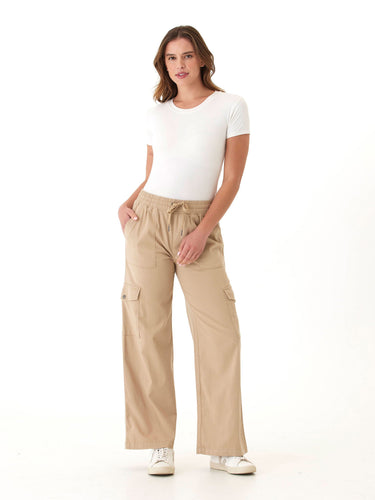 Eila Stretch Twill Wide Leg Cargo Pant Womens Bottoms Pants Threads 4 Thought 