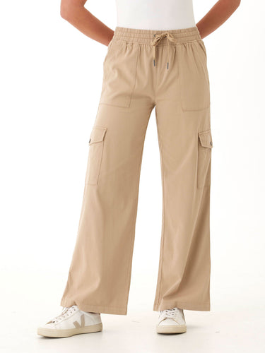 Eila Stretch Twill Wide Leg Cargo Pant Womens Bottoms Pants Threads 4 Thought 