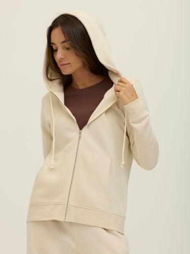 Triblend Fleece Full Zip Hoodie Womens Outerwear Sweatshirt Threads 4 Thought 