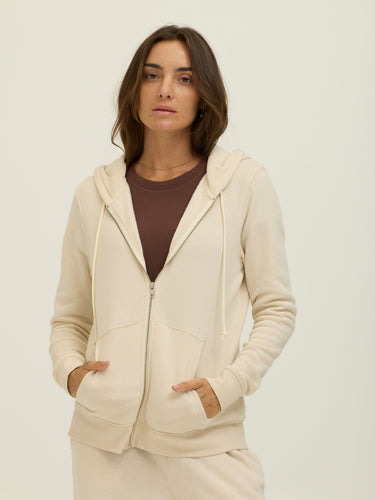 Triblend Fleece Full Zip Hoodie Womens Outerwear Sweatshirt Threads 4 Thought 