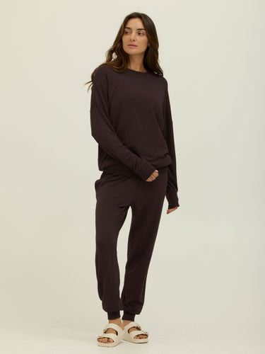 Connie 27" Feather Fleece Jogger Womens Bottoms Sweatpants Threads 4 Thought 