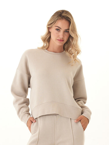 Naia Triblend Fleece Drop Shoulder Pullover Womens Outerwear Sweatshirt Threads 4 Thought 