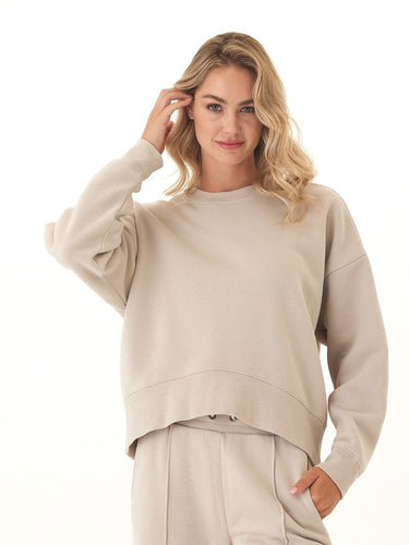 Naia Triblend Fleece Drop Shoulder Pullover Womens Outerwear Sweatshirt Threads 4 Thought 