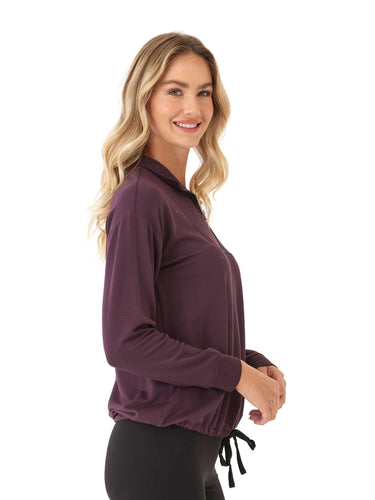 Nyla Feather Fleece Half Zip Pullover Womens Outerwear Sweatshirt Threads 4 Thought 