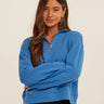 Constance Triblend Fleece Half Zip Pullover Womens Outerwear Sweatshirt Threads 4 Thought 