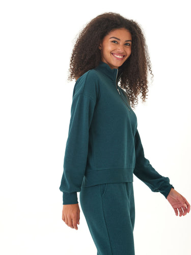 Constance Triblend Fleece Half Zip Pullover Threads 4 Thought 