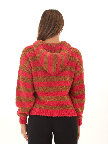 Tanisha Summit Stripe Boucle Henley Hoodie Threads 4 Thought 