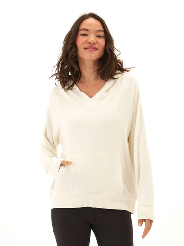 Raya Feather Fleece Pullover Hoodie Womens Outerwear Sweatshirt Threads 4 Thought 