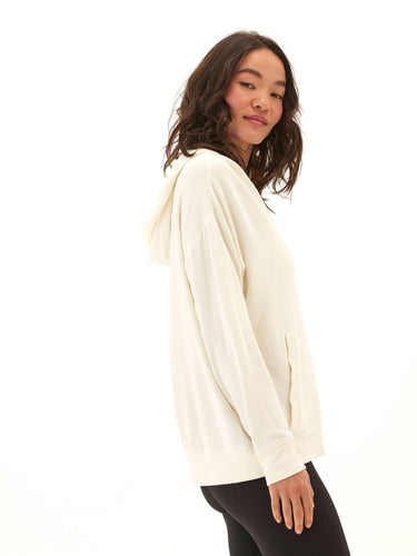 Raya Feather Fleece Pullover Hoodie Womens Outerwear Sweatshirt Threads 4 Thought 