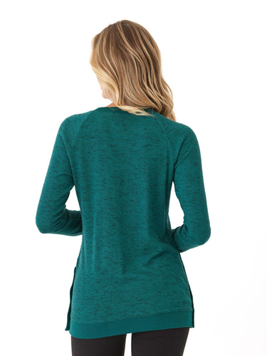 Ismene Rhythm Slub Snap Detail Long Sleeve Womens Tops Long Tee Threads 4 Thought 
