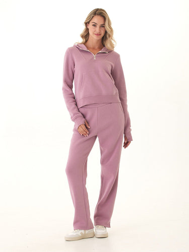 Tyra Triblend Fleece Quarter Zip Hoodie Womens Outerwear Sweatshirt Threads 4 Thought 