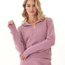 Tyra Triblend Fleece Quarter Zip Hoodie Womens Outerwear Sweatshirt Threads 4 Thought 