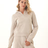Tyra Triblend Fleece Quarter Zip Hoodie Womens Outerwear Sweatshirt Threads 4 Thought 