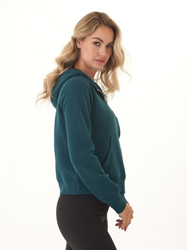 Tyra Triblend Fleece Quarter Zip Hoodie Womens Outerwear Sweatshirt Threads 4 Thought 