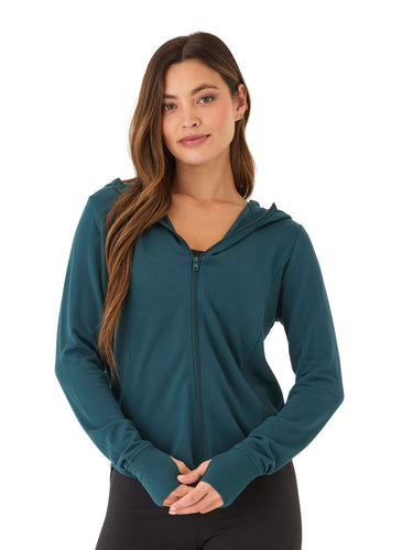 Ophelia Feather Fleece Zip Hoodie Womens Outerwear Sweatshirt Threads 4 Thought 