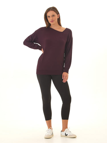Merida Feather Fleece Asymmetrical Tunic Womens Tops Long Shirt Threads 4 Thought 