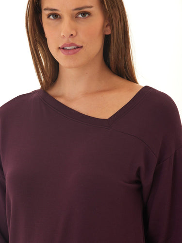 Merida Feather Fleece Asymmetrical Tunic Womens Tops Long Shirt Threads 4 Thought 