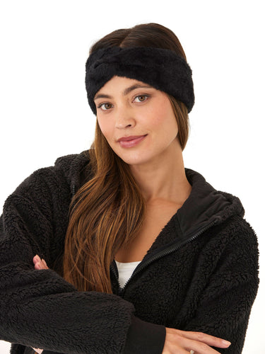 Fuzzy Knit Headband Accessories Hat Threads 4 Thought 
