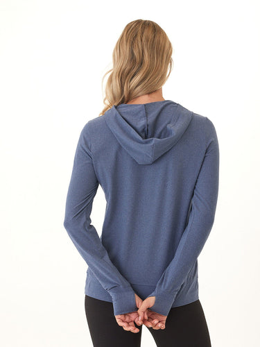 Gretchen Quarter Zip Luxe Jersey Hoodie Threads 4 Thought 