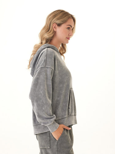 Marcellina Mineral Wash CVC Fleece Pullover Hoodie Threads 4 Thought 