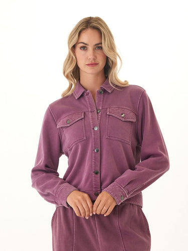 Abbey Mineral Wash CVC Fleece Jacket Threads 4 Thought 
