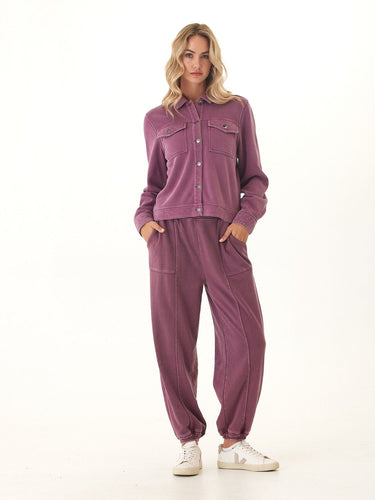 Abbey Mineral Wash CVC Fleece Jacket Threads 4 Thought 