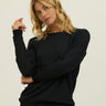 Priscilla Feather Fleece Raglan Sweatshirt Womens Tops Long Shirt Threads 4 Thought 