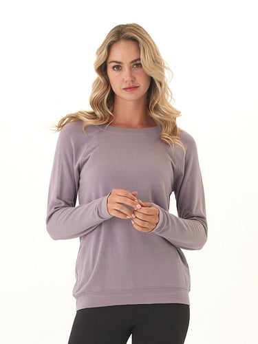 Priscilla Feather Fleece Raglan Sweatshirt Threads 4 Thought 