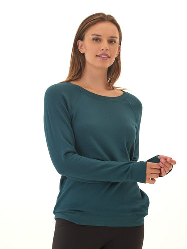 Priscilla Feather Fleece Raglan Sweatshirt Womens Tops Long Shirt Threads 4 Thought 