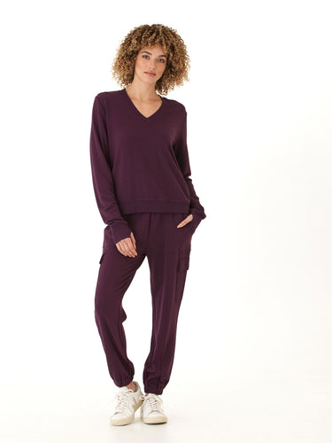 Margot Feather Fleece Cargo Jogger Womens Bottoms Sweatpants Threads 4 Thought 