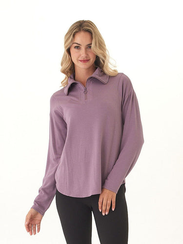 Jenna Feather Fleece Quarter Zip Pullover Threads 4 Thought 