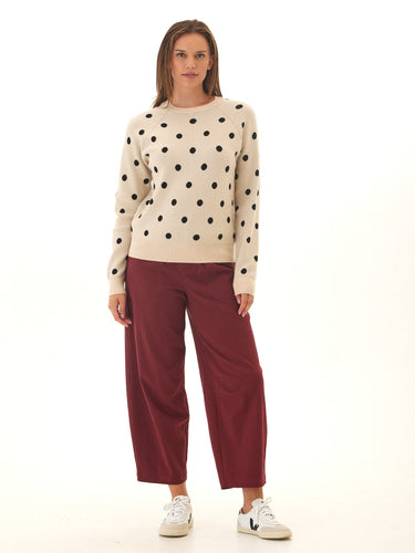 Deandra Polka Dot Cozy Sweater Threads 4 Thought 