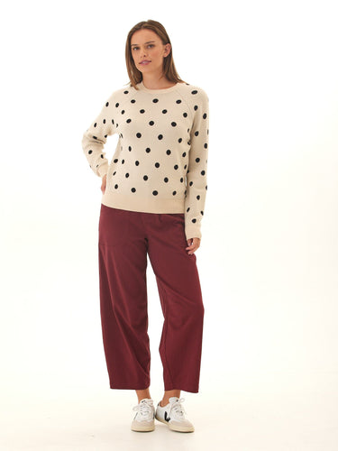 Deandra Polka Dot Cozy Sweater Threads 4 Thought 